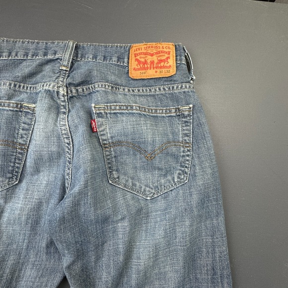 Levi's 501 Jeans Men's Size 30x32 Blue Faded Denim Straight Leg Cowboy Classic - Picture 12 of 15